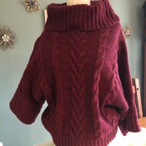 Maroon Cowl Neck Sweater
